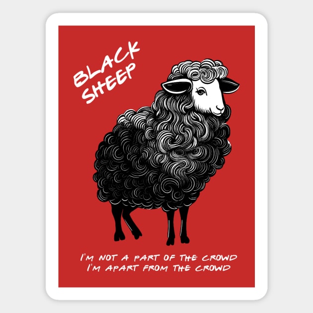 Black Sheep Magnet by CreativeSage